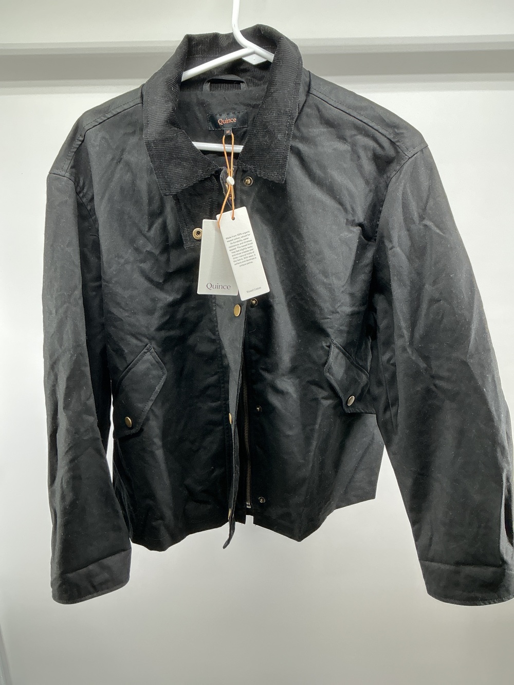 Organic Waxed Cotton Cropped Barn Jacket